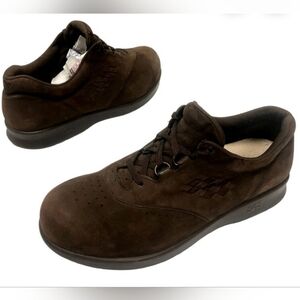 SAS Free Time Brown Leather Nuback Walking Casual Tri Pad Comfort Shoes …